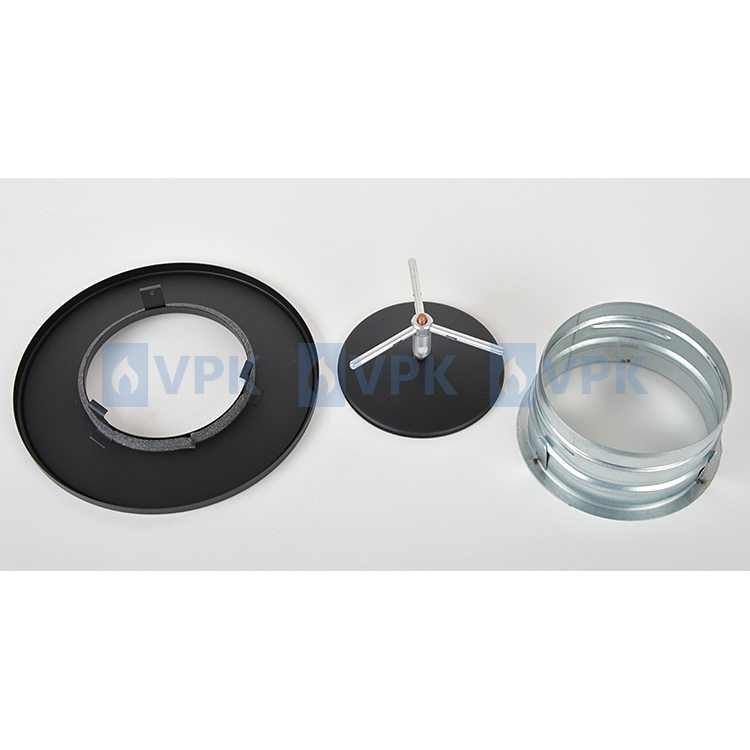 Ventilační talíř výfukový ASV ø150 mm - černý