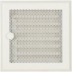 Ventilačná mriežka 16x16 cm so žalúziou - biela