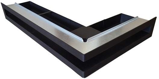 Ventlab - ventilačný otvor rohový pravý 300x500x70 mm - čierny