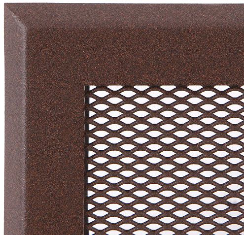Ventilačná mriežka 16x32 cm so žalúziou - hnedý brokát