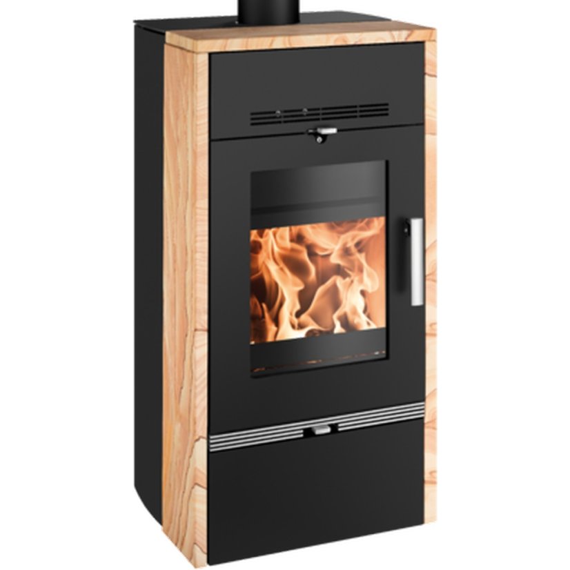 Haas+Sohn - FARUM s výmenníkom, čierna, woodstone
