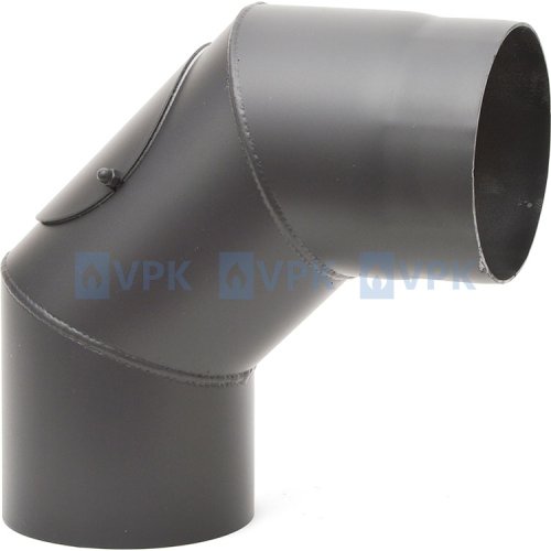 KA20 - Koleno dymovodu 90° / ø150 mm - pevné s čistiacim otvorom - antracit