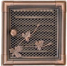 Ventilační mřížka Retro 16x16 cm s žaluzií - měď patina