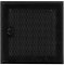 Ventilačná mriežka 16x16 cm so žalúziou - čierna