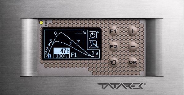 Automatický regulátor spalování Tatarek RT-08OS Grafik pro akumulační krby