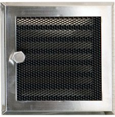 Ventilačná mriežka 16x16 cm so žalúziou - matný chróm