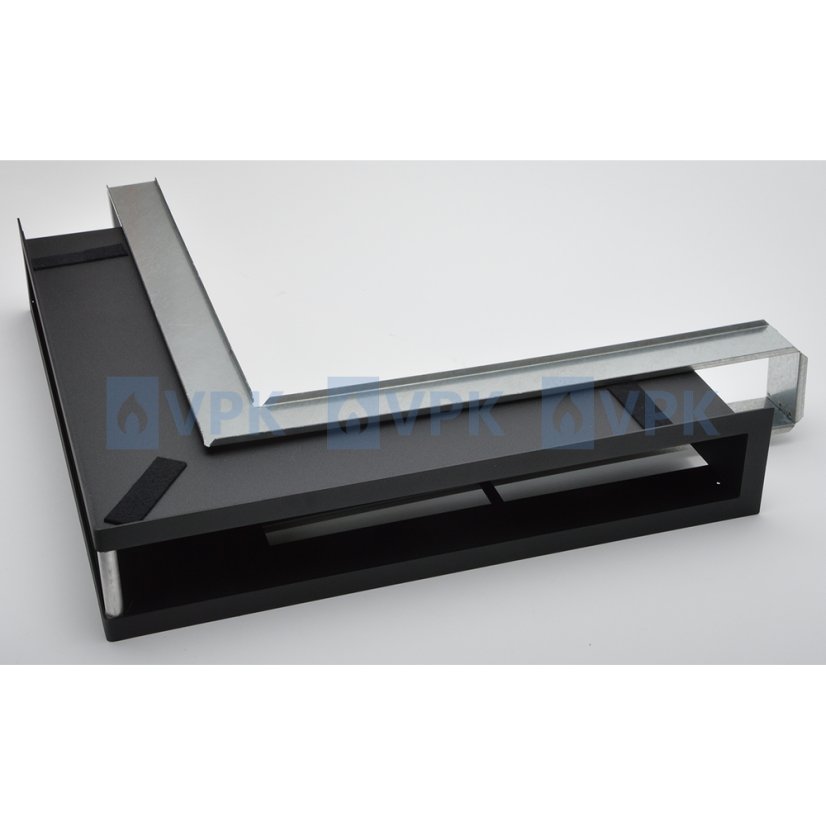 Ventlab - ventilačný otvor rohový 500x500x100 mm - čierny