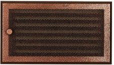 Ventilační mřížka 16x32 cm s žaluzií - stará měď Ventilační mřížka 16x32 cm s žaluzií - stará měď