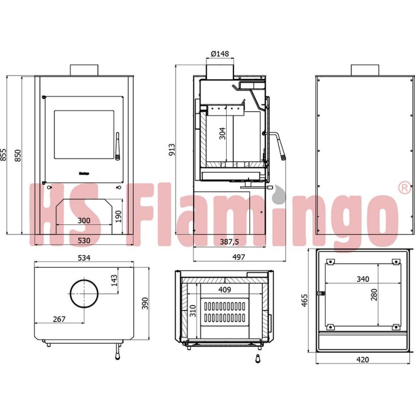 HS Flamingo - ESPO III 9 kW (olivové)
