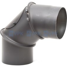 KA20 - Koleno ø150 mm / 0-90° nastavitelné - s čistícím otvorem - antracit