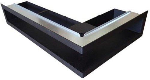 Ventlab - ventilačný otvor rohový pravý 300x500x100 mm - čierny
