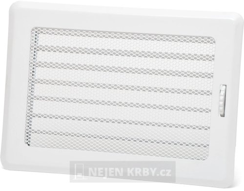 Krbová mřížka 175 x 245 mm s žaluzií (bílá) Krbová mřížka 175 x 245 mm s žaluzií (bílá)