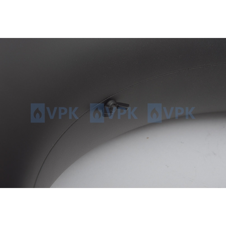 KC20 - Koleno 90° ťahané ø150 mm s klapkou a čistiacim otvorom