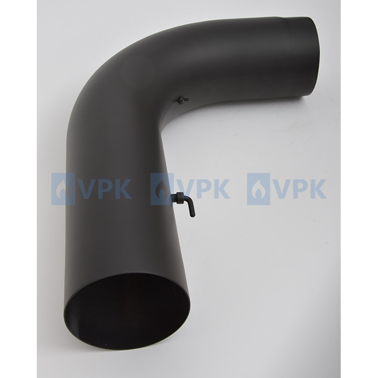 KC20 - Koleno 90° ťahané ø150 mm s klapkou a čistiacim otvorom