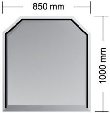 Podkladové sklo pod kamna - DUBLIN 6 mm (1000 x 850 mm)