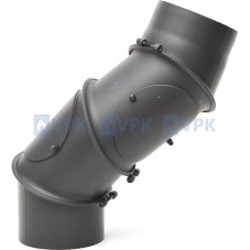 KA20 - Koleno ø150 mm / UNI-4segmentové nastavitelné - s čistícími otvory - antracit