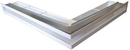 Ventlab - ventilačný otvor rohový pravý 500x700x70 mm - biely