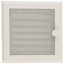 Ventilační mřížka 16x16 cm s žaluzií - krémový brokát