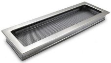 Ventilačná mriežka Standard 17x49 cm so žalúziou - nehrdzavejúca matná