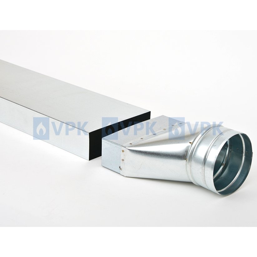 Redukcia na potrubie ø100 mm nesymetrická (150x50 mm)