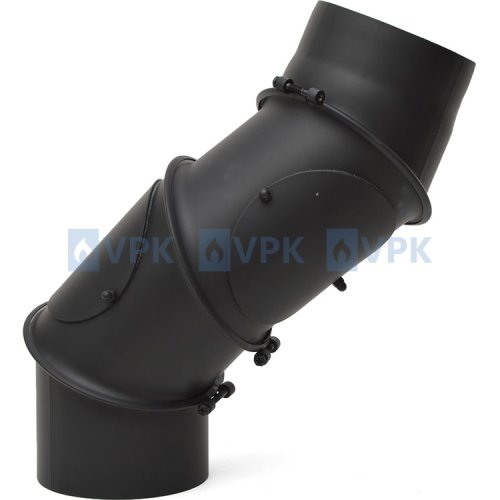 KC20 - Koleno 4 segmentové ø130 mm - nastaviteľné s čistiacimi otvormi