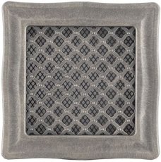 Ventilačná mriežka Deco 16x16 cm - strieborná patina