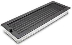 Ventilačná mriežka Standard 17x49 cm so žalúziou - čierna