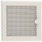 Ventilační mřížka 16x16 cm s žaluzií - krémový brokát