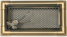 Ventilačná mriežka Retro 10x20 cm - zlatá patina