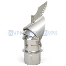 Nerezová komínová hlavice Rotowent Dragon ø250 mm - instalace zasunutím do komína