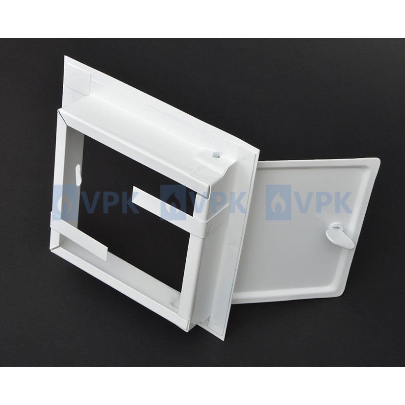 Komínové dvierka 140x140 mm - biele (malé)
