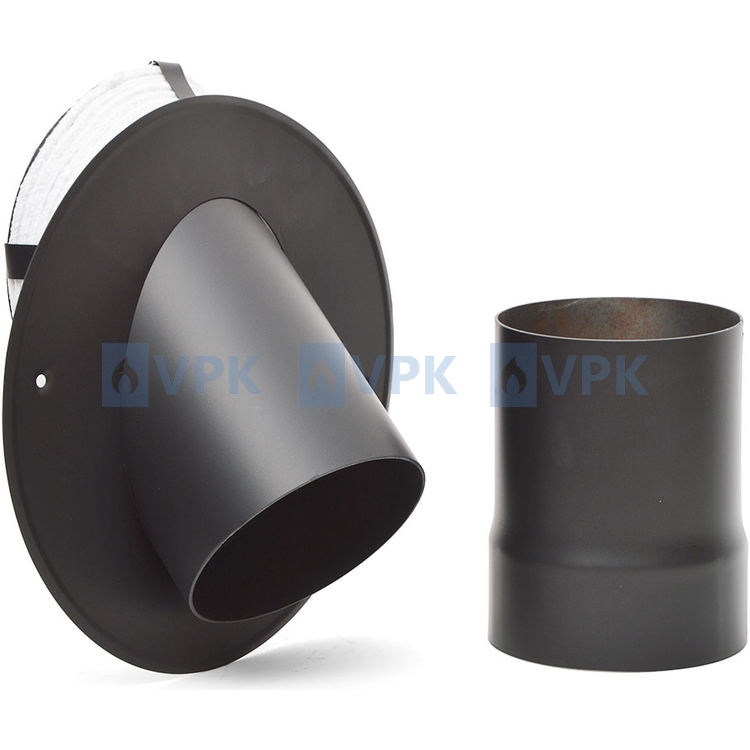 KA20 - Přechodka ø150 mm 45° (vsuvná) pro komíny ø200 mm - antracit