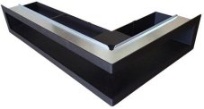 Ventlab - ventilačný otvor rohový pravý 300x500x100 mm - čierny