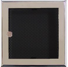 Ventilačná mriežka 16x16 cm so žalúziou - chróm lesklý