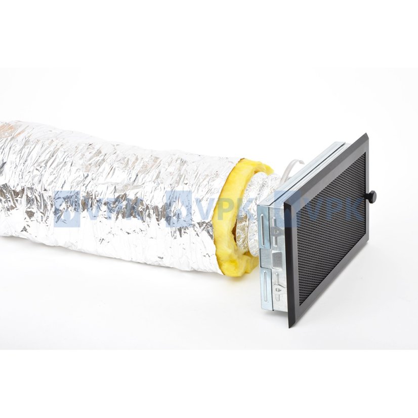 Ventilační mřížka 16x32 cm s žaluzií - krémový brokát