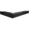 Ventilační otvor LUFT rohový pravý 547x766x90 mm - černý