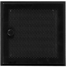 Ventilačná mriežka 16x16 cm so žalúziou - čierna