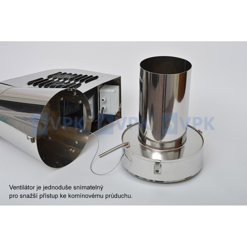 Komínový ventilátor Darco GCK ø200 mm - pro instalaci na dvouplášťový nerezový komín