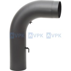 KA20 - Koleno 90 ° ťahané ø150 mm s klapkou a čistiacim otvorom - antracit