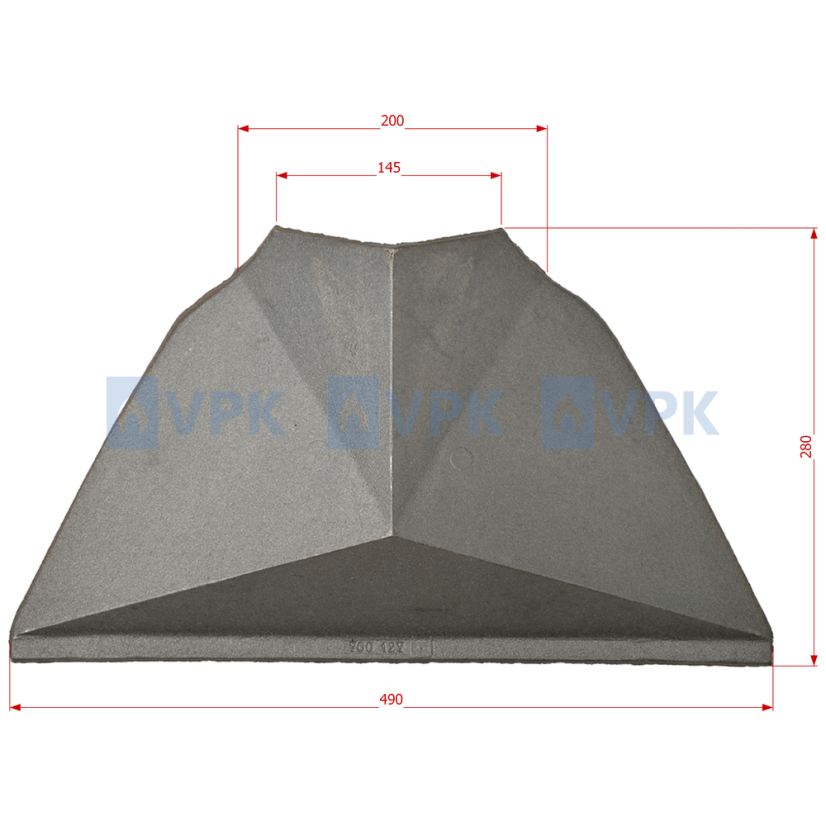 Deflektor (originální) do topeniště pro krbové vložky Uniflam, ref. 700127