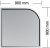 Podkladové sklo pod kamna - PARIS 6 mm (900 x 900 mm)