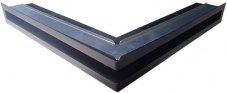 Ventlab - ventilačný otvor rohový 500x500x70 mm - čierny