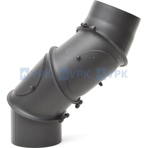 KA20 - Koleno 4 segmentové ø150 mm - nastaviteľné s čistiacimi otvormi - antracit