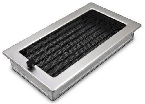 Ventilačná mriežka Standard 17x30 cm s žalúzií - nerezová matná