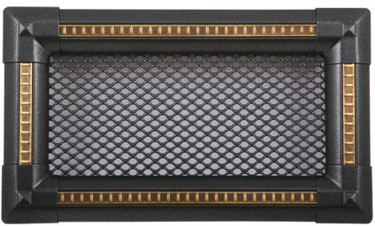 Ventilačná mriežka Exclusive 10x20 cm - grafit / mosadz patina