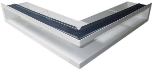 Ventlab - ventilační otvor rohový 500x500x100 mm - bílý