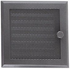 Ventilačná mriežka 16x16 cm so žalúziou - grafit