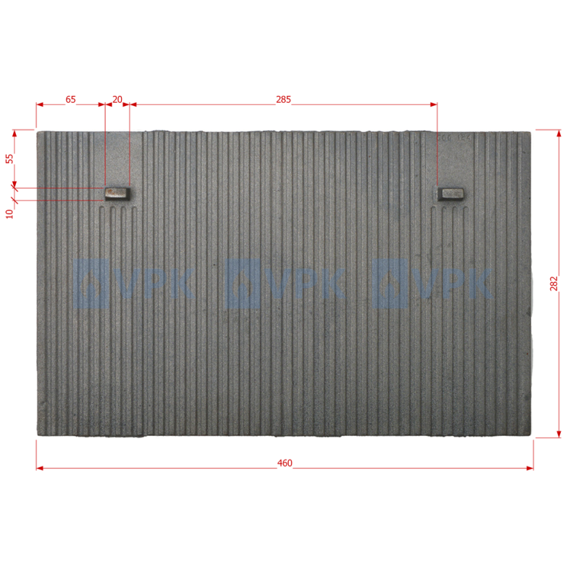 Zadná stena (originálna) do ohniska pre krbové vložky Uniflam, ref. 600124