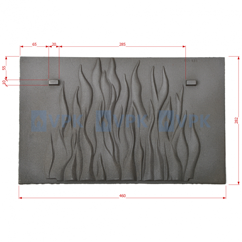 Zadní stěna (originální) do topeniště pro krbové vložky Uniflam, ref. 600130