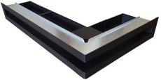 Ventlab - ventilačný otvor rohový pravý 300x500x70 mm - čierny
